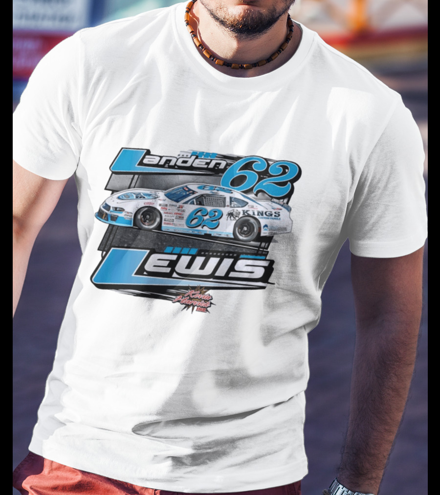 Landen 62 Lewis Kings Custom Panels Kevin Harvick Inc Racing Car T-Shirt