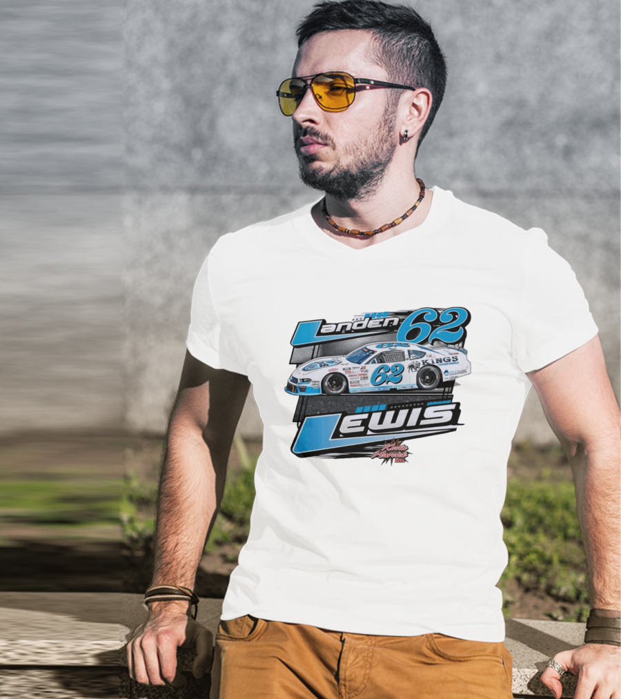 Landen 62 Lewis Kings Custom Panels Kevin Harvick Inc Racing Car T-Shirt