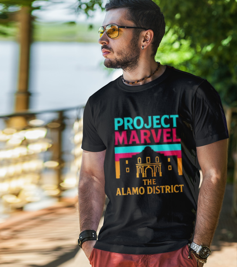 San Antonio Spurs Project Marvel The Alamo District T-Shirt
