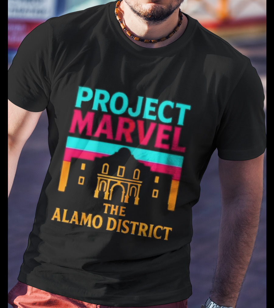 San Antonio Spurs Project Marvel The Alamo District T-Shirt