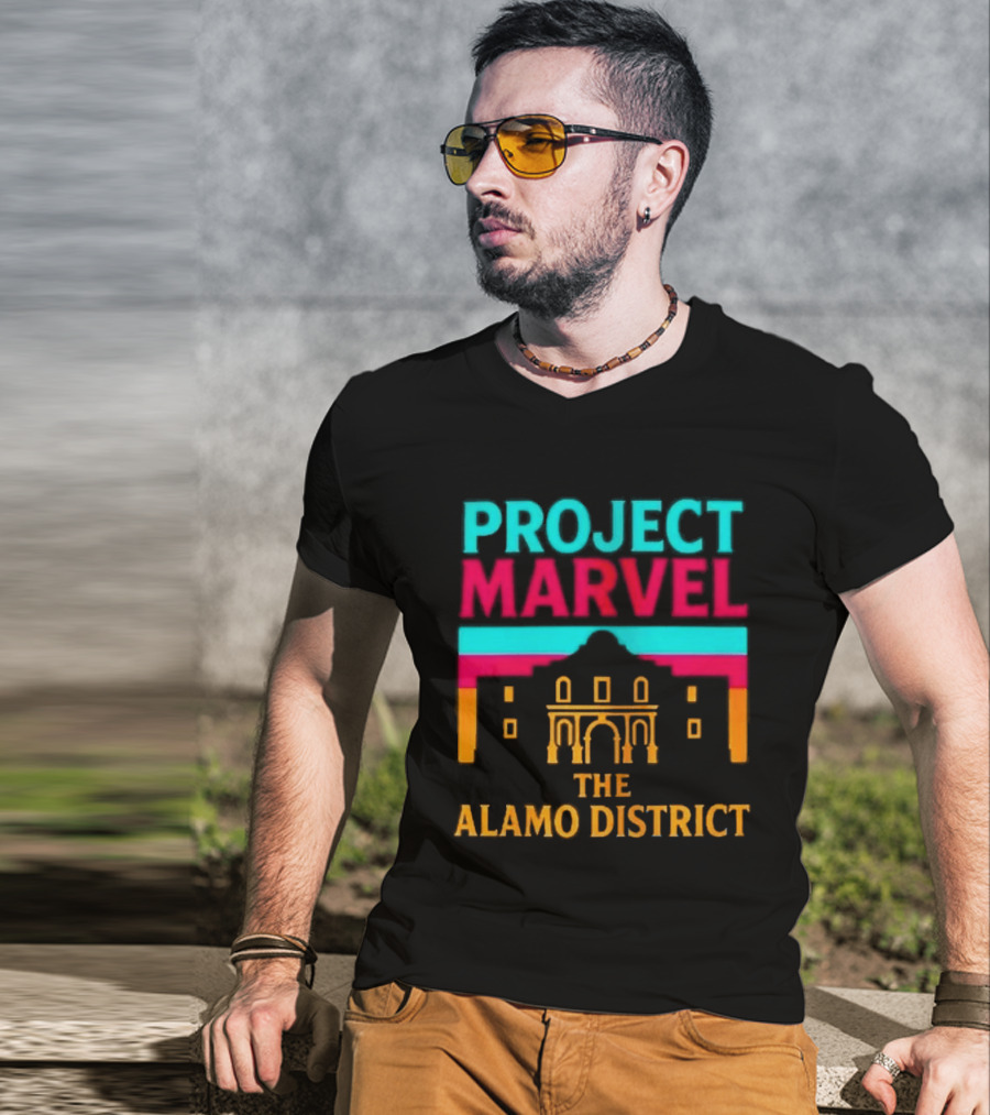 San Antonio Spurs Project Marvel The Alamo District T-Shirt