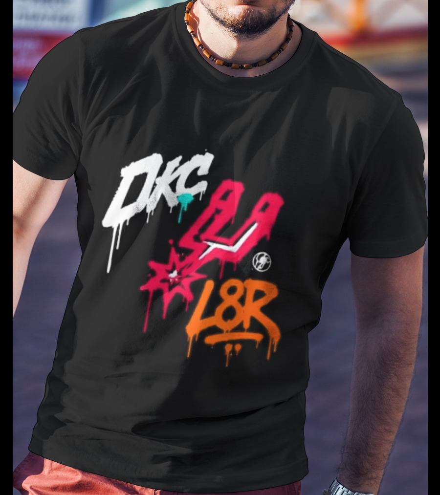 OKC Spurs U L8R Basketball Graffiti T-Shirt
