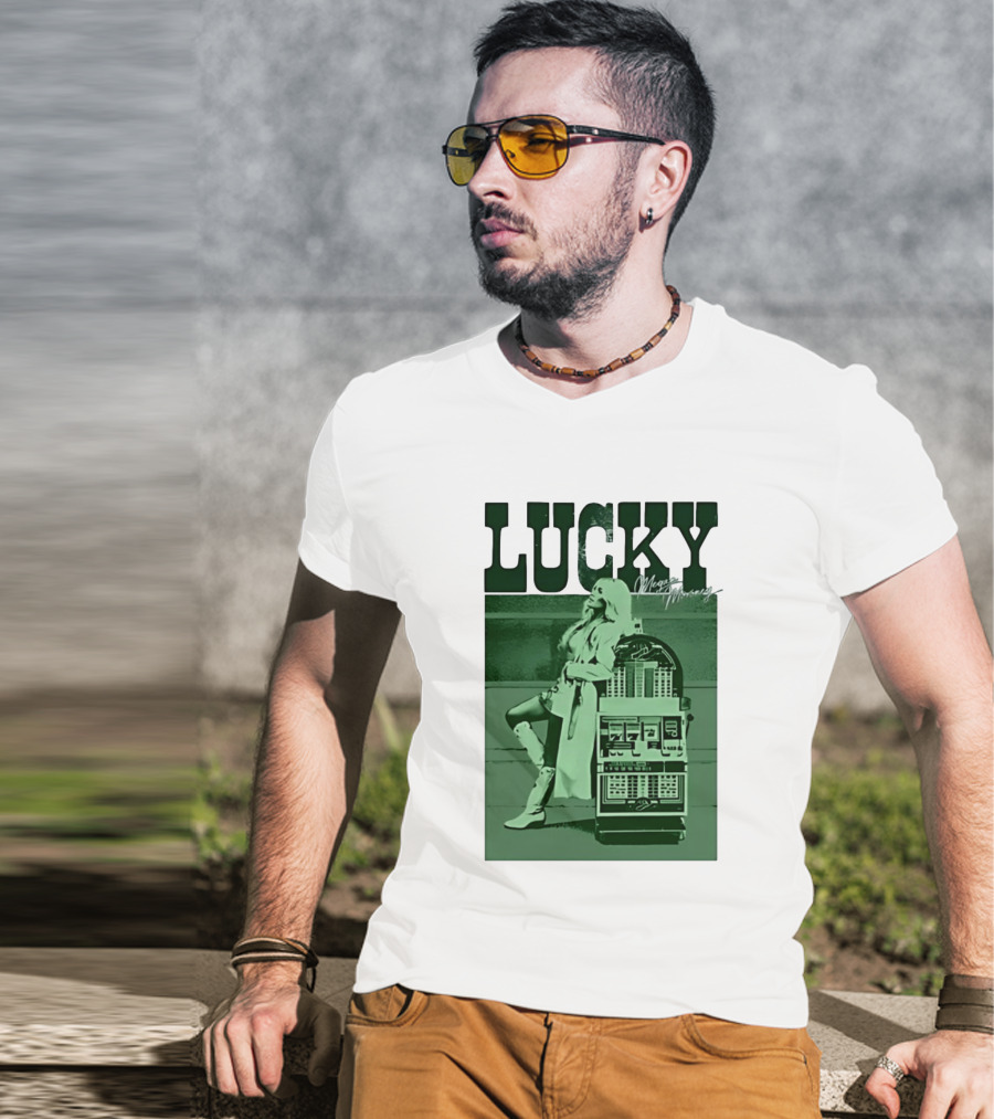 Megan Moroney LUCKY Retro Slot Machine T-Shirt