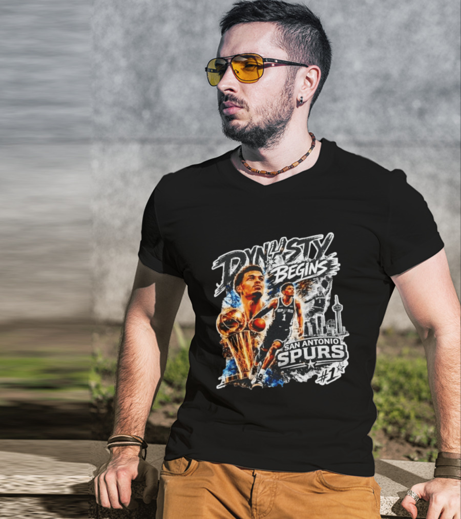 Dynasty Begins San Antonio Spurs #1 Victor Wembanyama T-Shirt