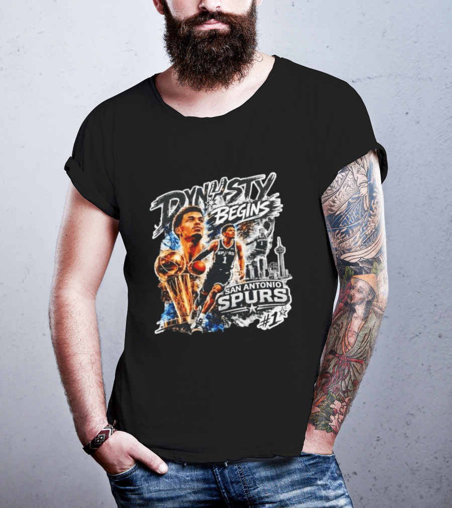 Dynasty Begins San Antonio Spurs #1 Victor Wembanyama T-Shirt
