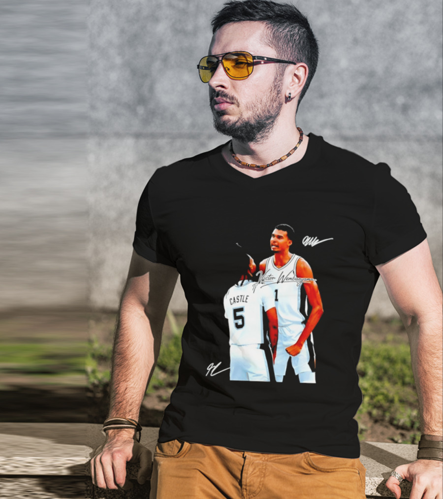 Victor Wembanyama Stephon Castle San Antonio Spurs NBA Basketball 1 5 T-Shirt