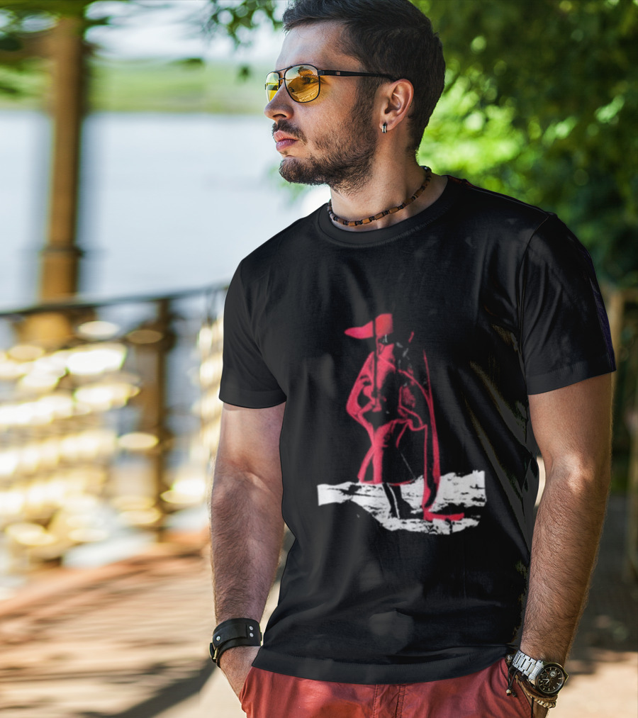 Adelaxo Adela Abstract Red Figure T-Shirt