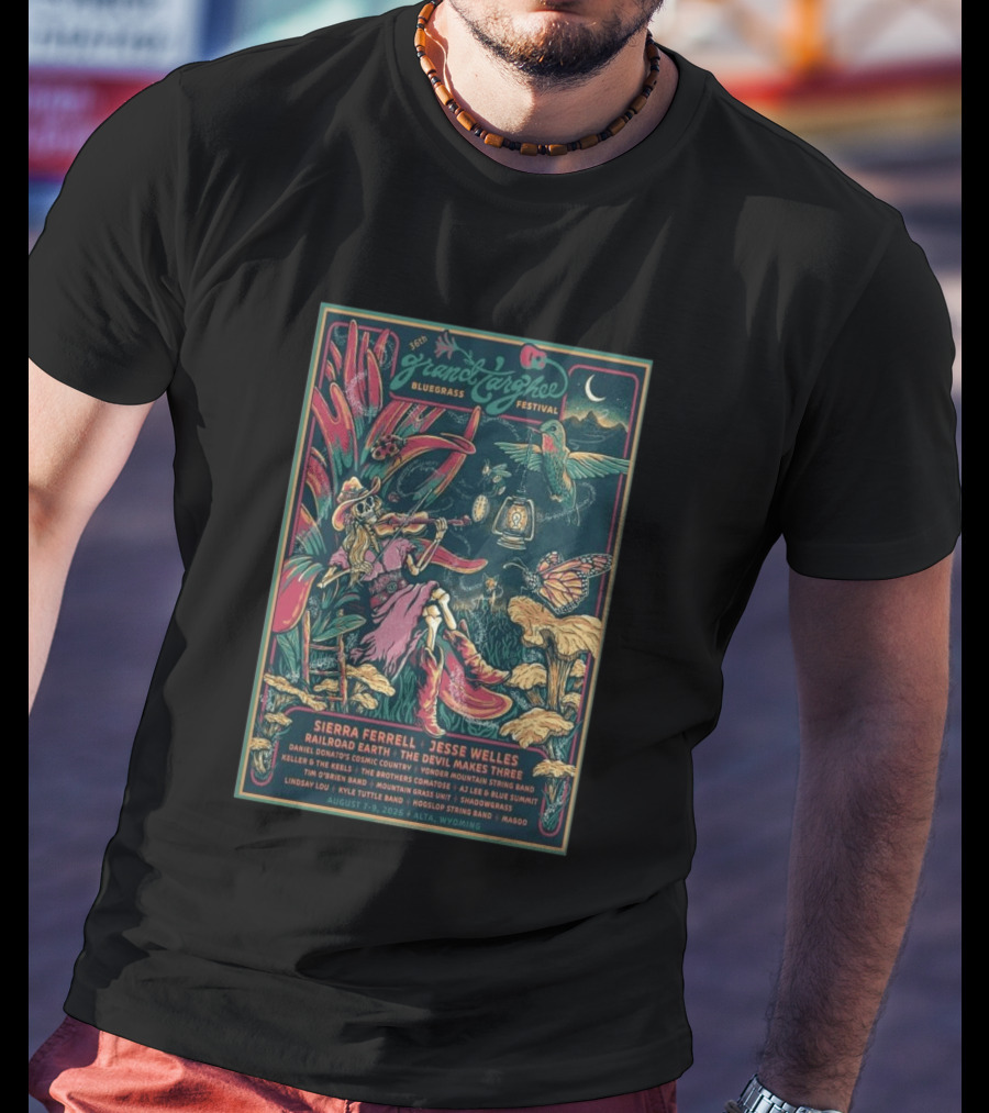 Grand Targhee Bluegrass Festival Aug 7 9 2026 Sierra Ferrell Jesse Welles Railroad Earth Alta Wyoming T-Shirt