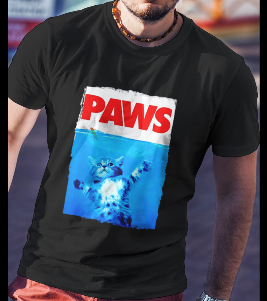 Jaws Universal Steven Spielberg Amblin Entertainment Paws Kitten Mouse T-Shirt