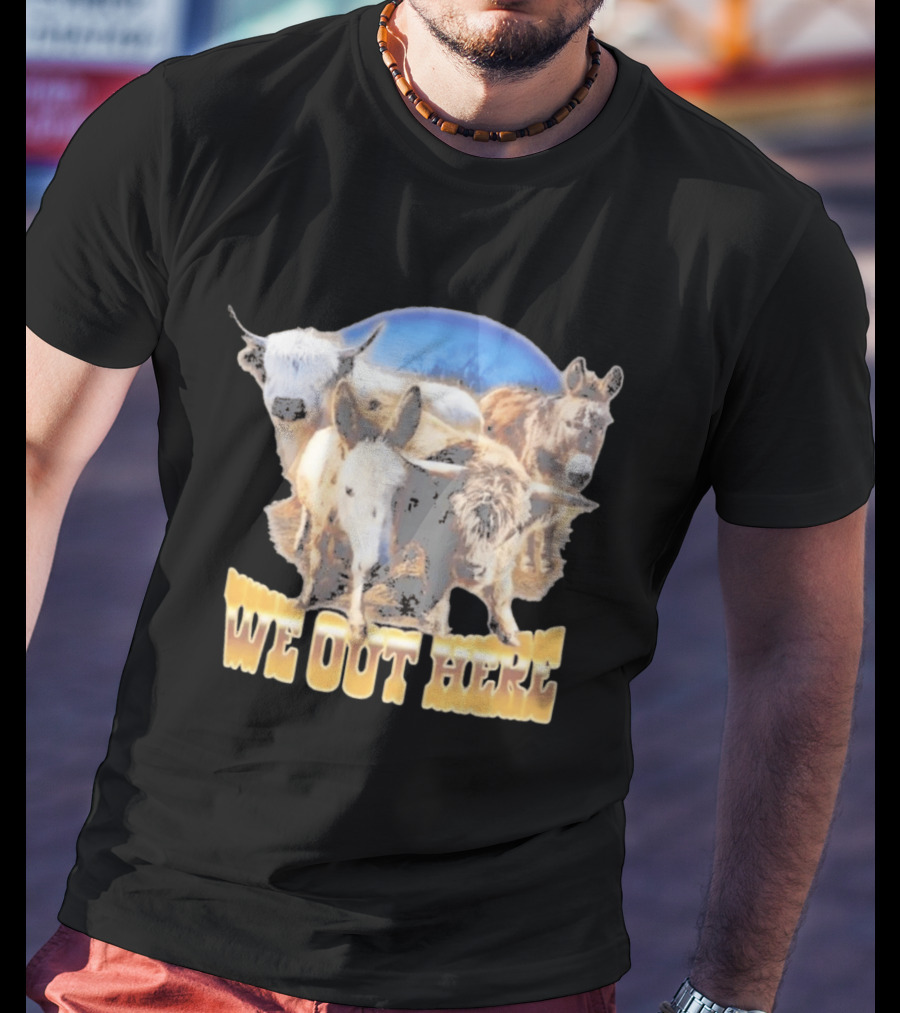 Jelly Roll We Out Here Western Animals Scene T-Shirt
