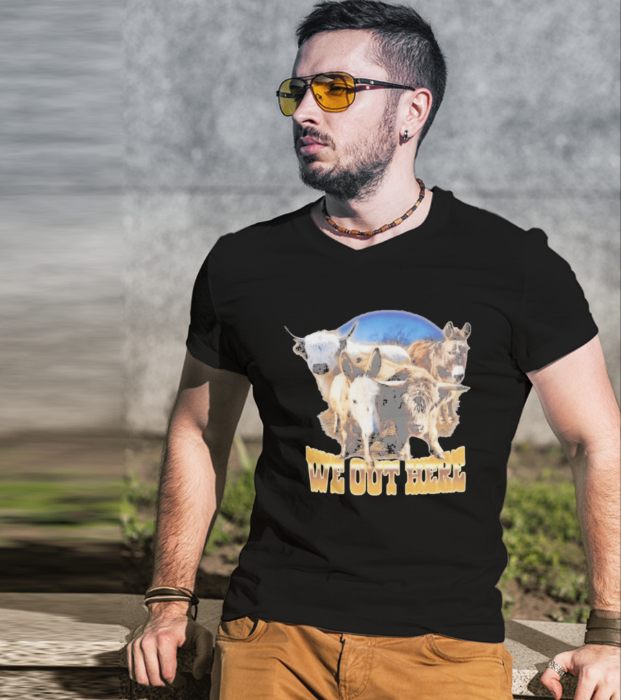 Jelly Roll We Out Here Western Animals Scene T-Shirt