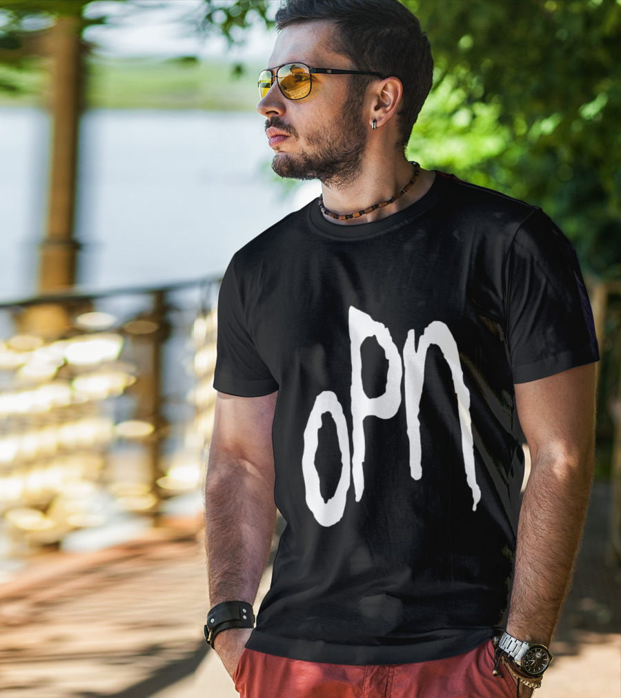 Oneohtrix Point Never OPN Stylized Text Hipster Band T-Shirt