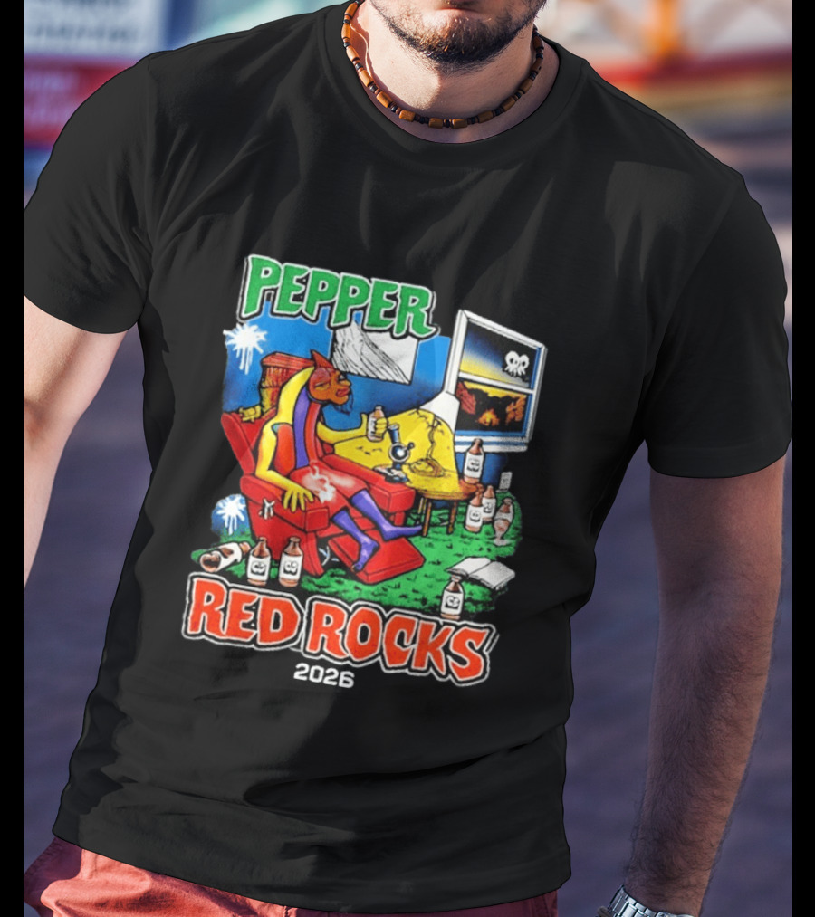 Pepper Red Rocks Amphitheatre 2026 Morrison Colorado Psychedelic Vibes T-Shirt