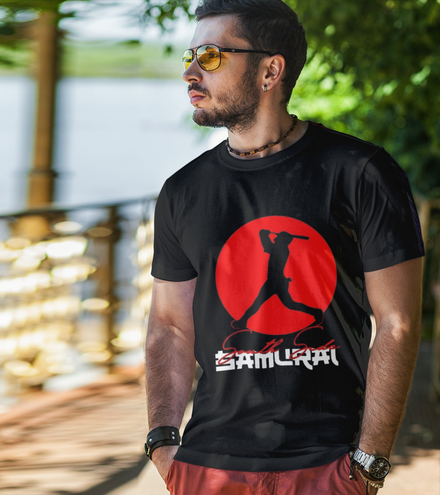 Samurai Baseball Stride Dark Red Circle Sōru Geki T-Shirt