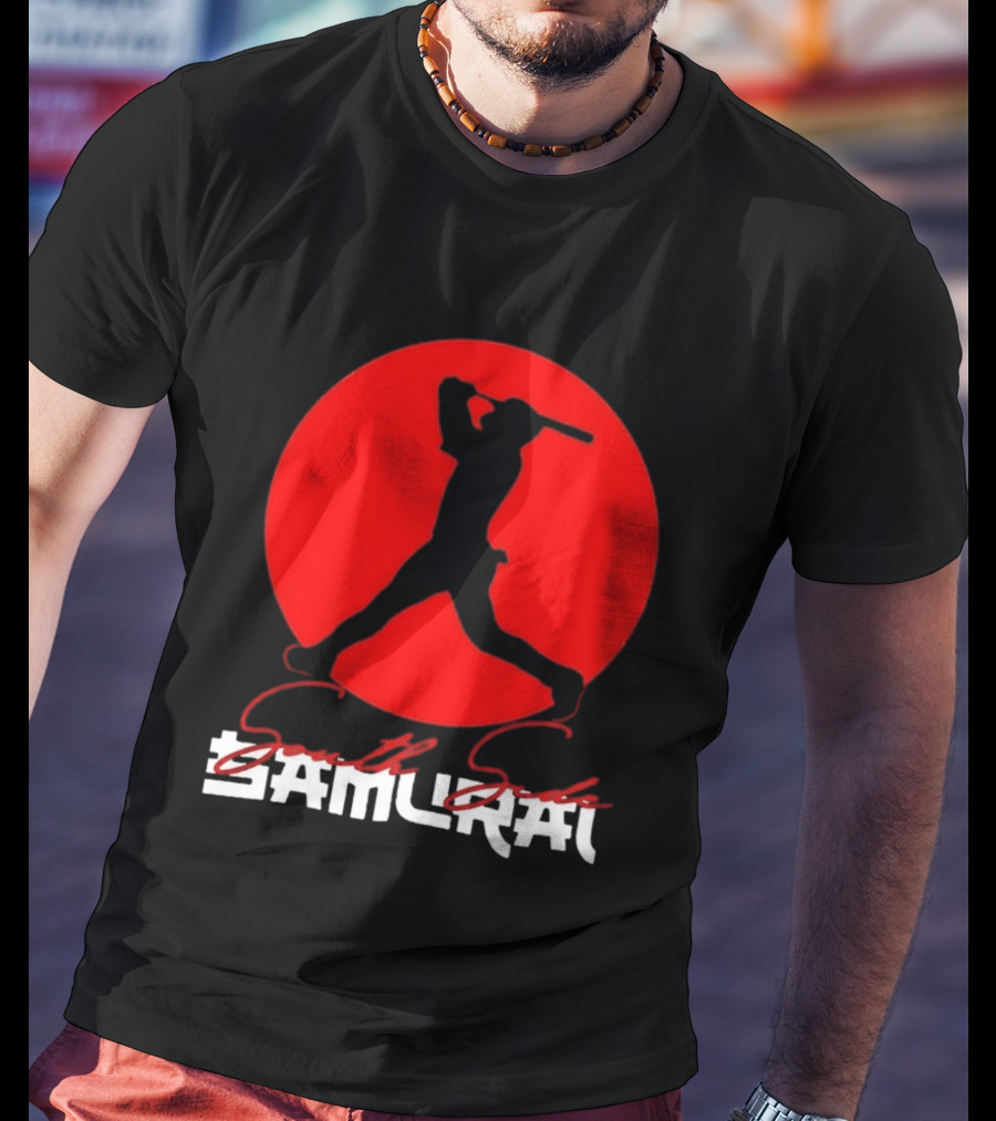 Samurai Baseball Stride Dark Red Circle Sōru Geki T-Shirt