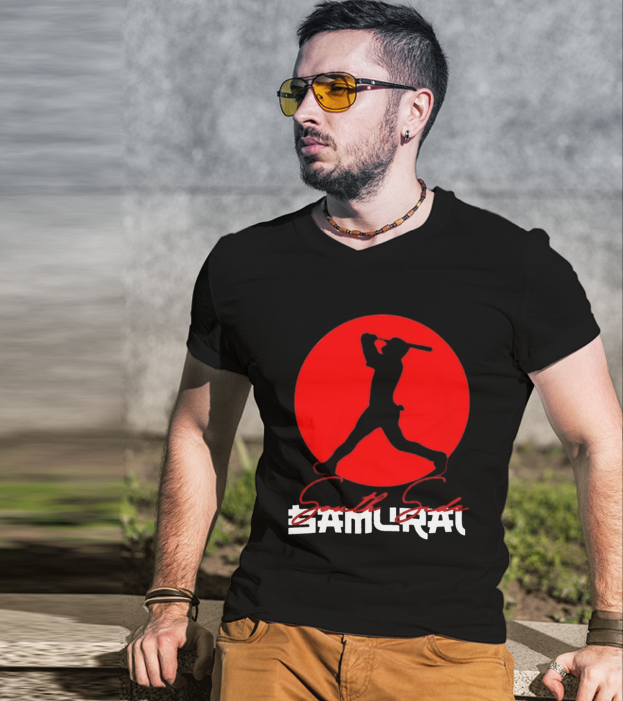 Samurai Baseball Stride Dark Red Circle Sōru Geki T-Shirt