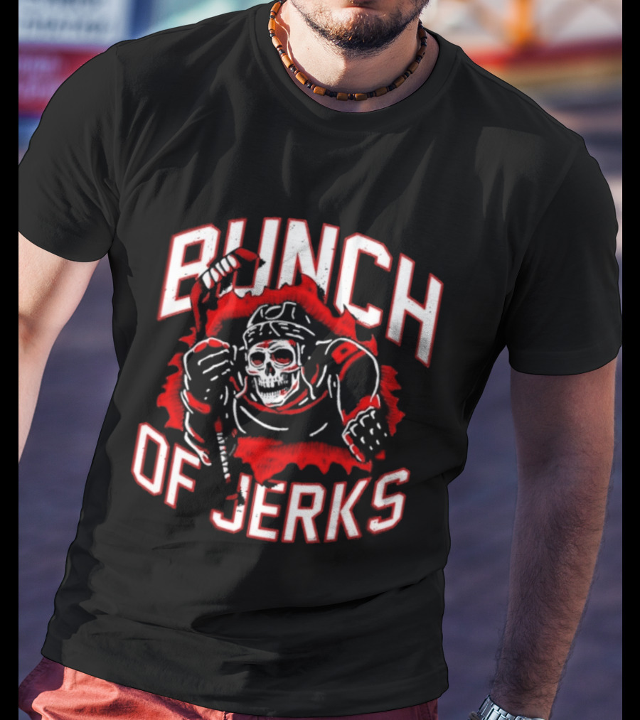 Bunch Of Jerks Skeleton Carolina Hurricanes Hockey T-Shirt