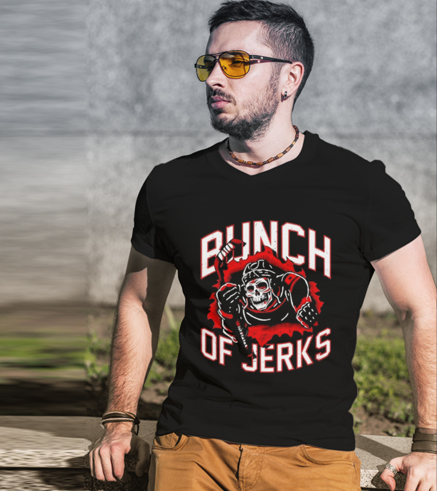 Bunch Of Jerks Skeleton Carolina Hurricanes Hockey T-Shirt