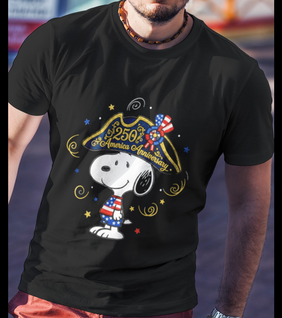 Snoopy 250th Anniversary USA Independence Day Celebration T-Shirt