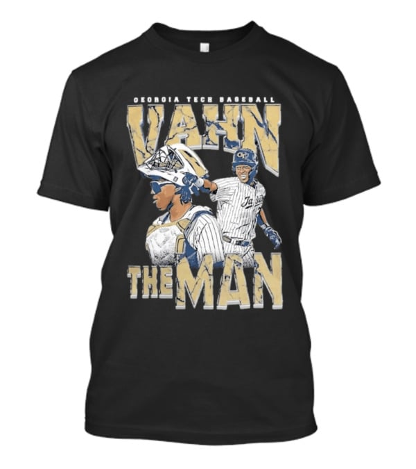 Georgia Tech Baseball Vahn The Man Navy T-Shirt