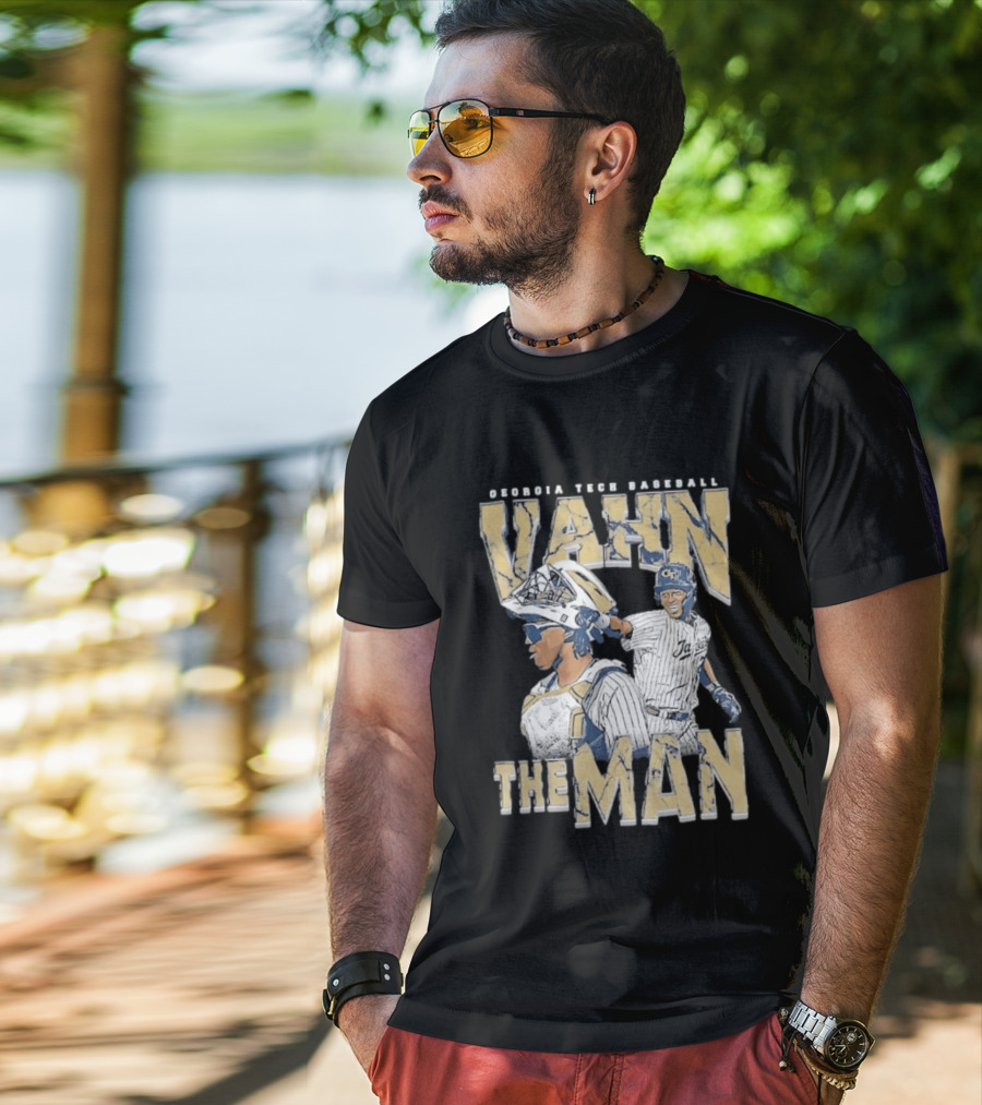 Georgia Tech Baseball Vahn The Man Navy T-Shirt