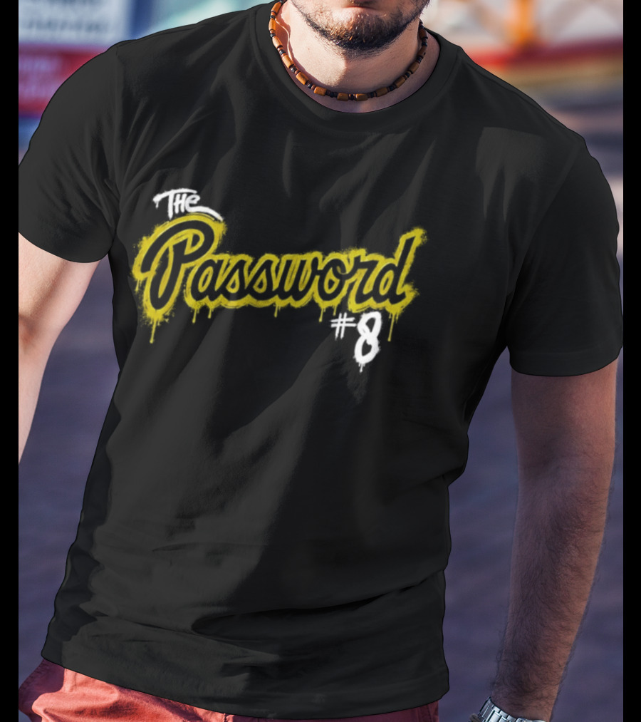 The Password Number 8 Graffiti Style With Aaron Rodgers Pittsburgh Steelers T-Shirt