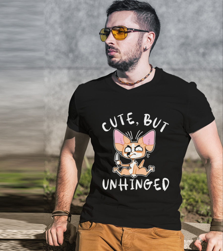 Cute Chihuahua But Unhinged Internet Meme Birthday Halloween T-Shirt