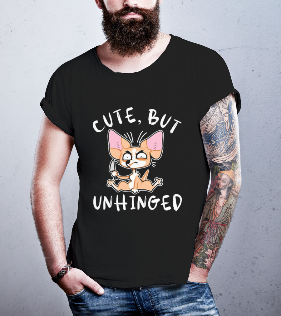 Cute Chihuahua But Unhinged Internet Meme Birthday Halloween T-Shirt