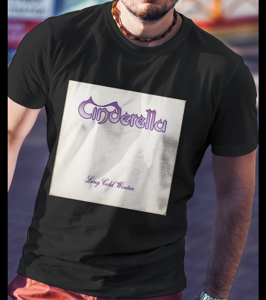 Cinderella Long Cold Winter Album Cover Art Purple T-Shirt
