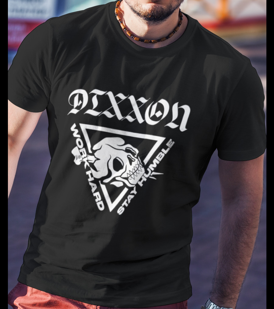 Dixxon Work Hard Stay Humble Skeleton Motorcycle T-Shirt
