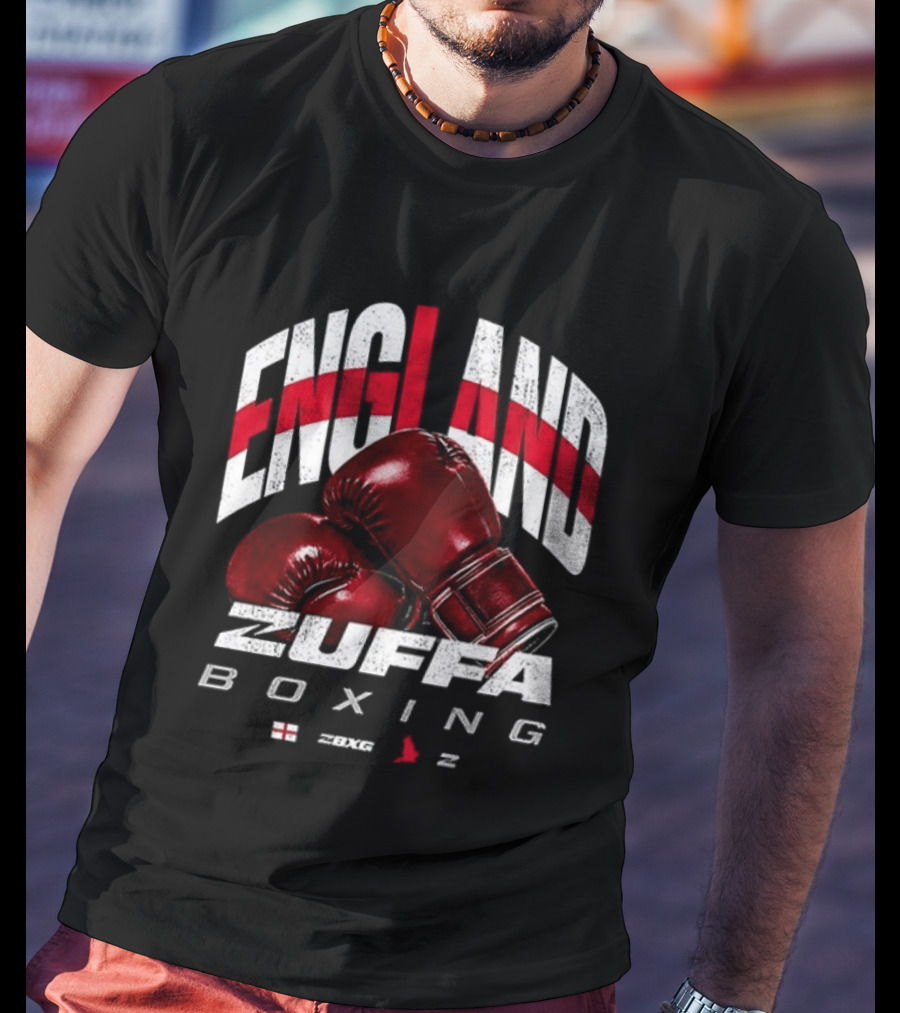 England Zuffa Boxing Gloves Flag T-Shirt