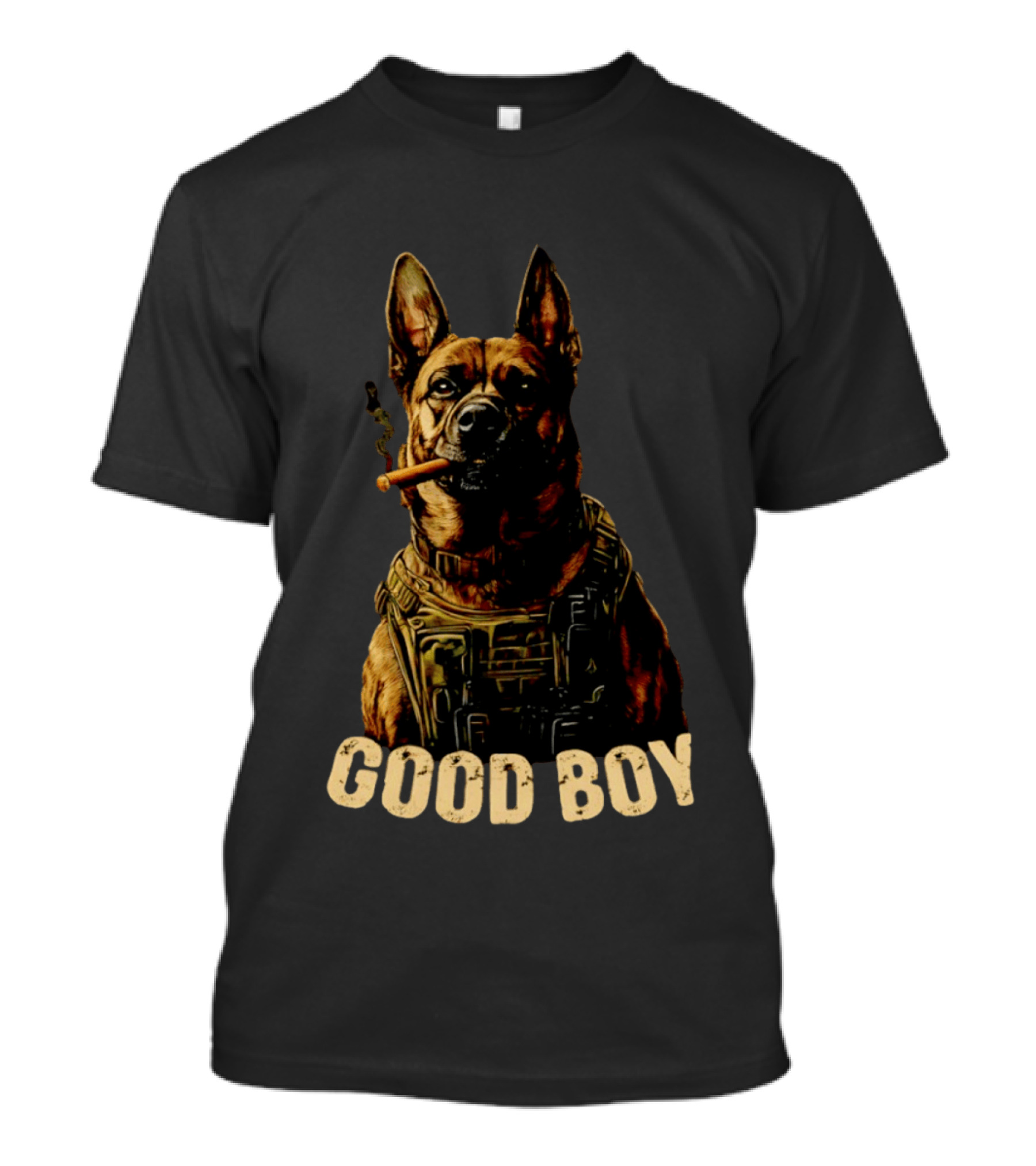 Good Boy K9 German Shepherd Tactical Military Patrol Hero Dog Cigar T-Shirt