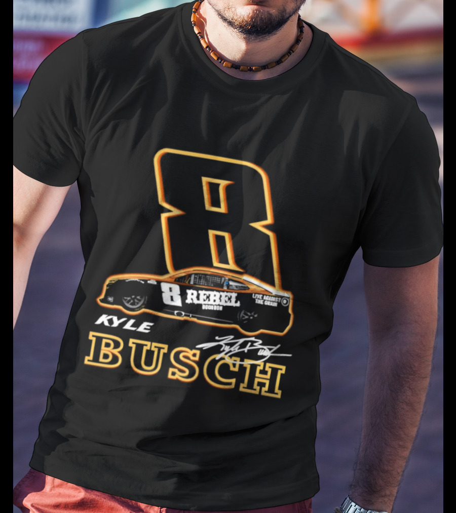 Kyle Busch 8 Rebel NASCAR Racing Car T-Shirt