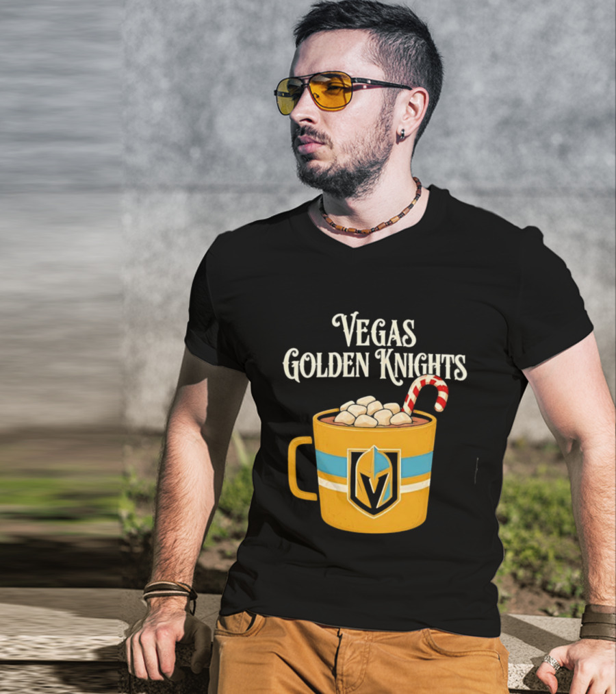 Vegas Golden Knights With Candy Cane Richmond T-Shirt