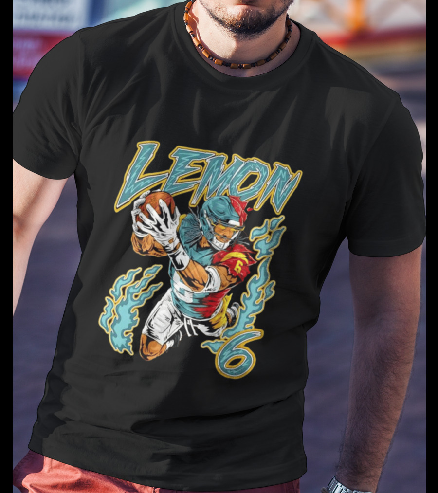 Philadelphia Eagles Football At Number 6 Makai Lemon Action T-Shirt