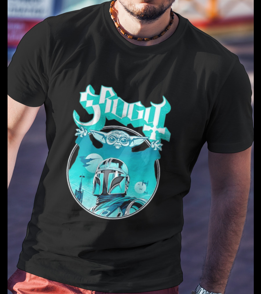 Grogu Mandalorian Ghost Band Star Wars T-Shirt