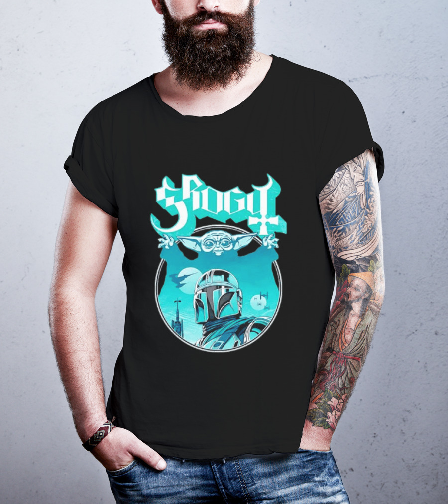 Grogu Mandalorian Ghost Band Star Wars T-Shirt