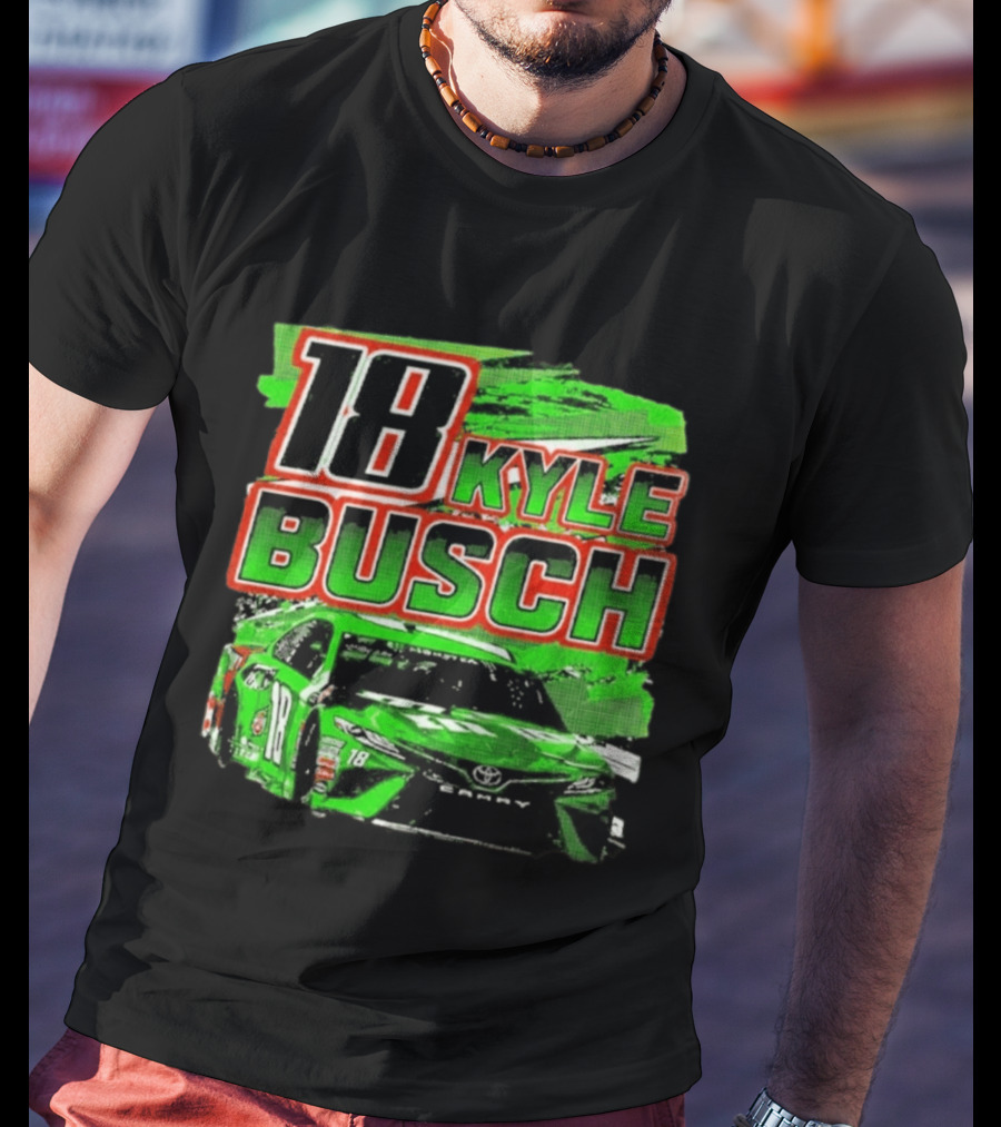 18 Kyle Busch Racing 2026 Green Car T-Shirt