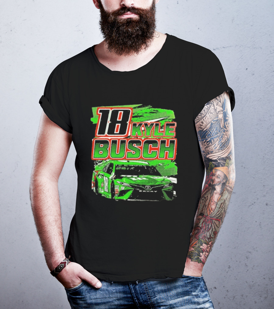 18 Kyle Busch Racing 2026 Green Car T-Shirt