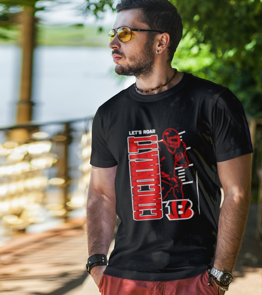 Cincinnati Bengals Football Let's Roar 13 T-Shirt