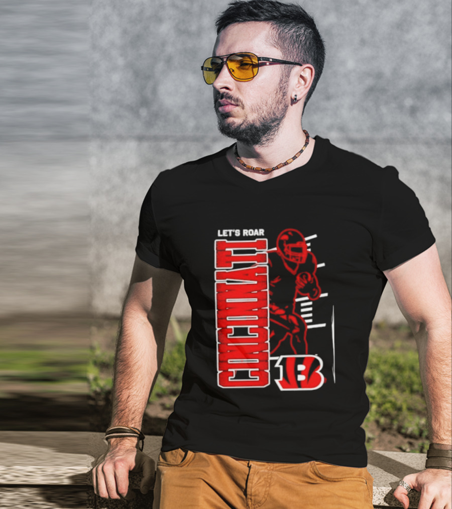 Cincinnati Bengals Football Let's Roar 13 T-Shirt