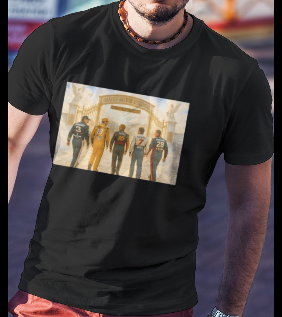 Earnhardt Busch Biffle Kulwicki Allison Heaven Motor Speedway Welcome Home Legends T-Shirt