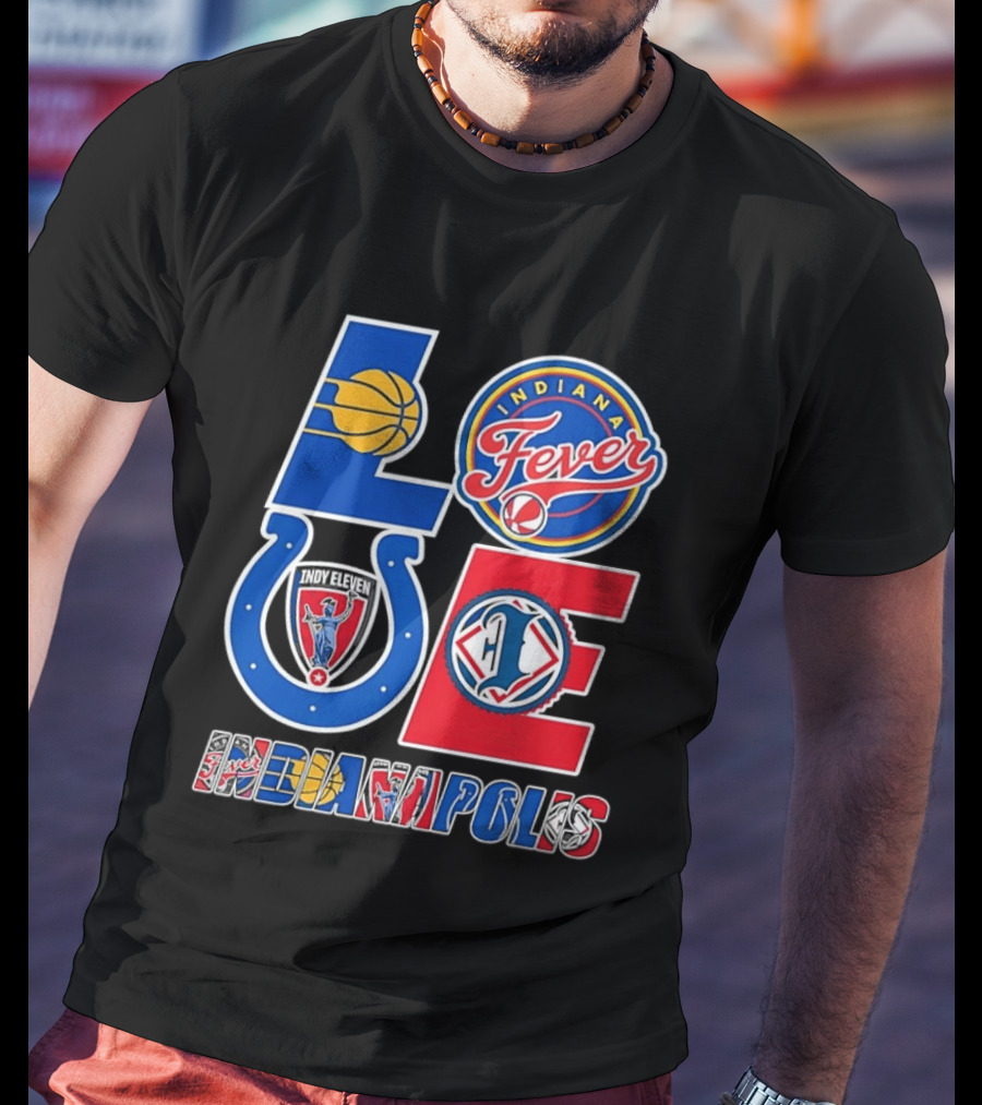 Indiana Fever Indianapolis Colts Inspired LOVE Indianapolis T-Shirt