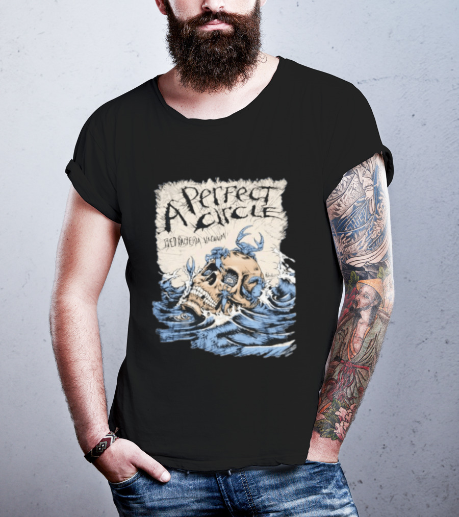 A Perfect Circle Skull Red Bacteria Vacuum Oceanic T-Shirt