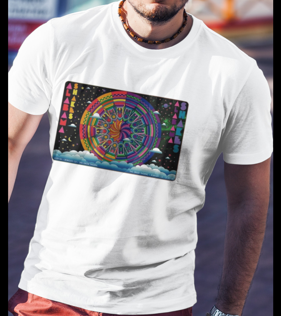 Alabama Shakes Concert The Greek Theatre Berkeley CA 5 29 26 Psychedelic Rainbow Spiral Clouds And Stars T-Shirt