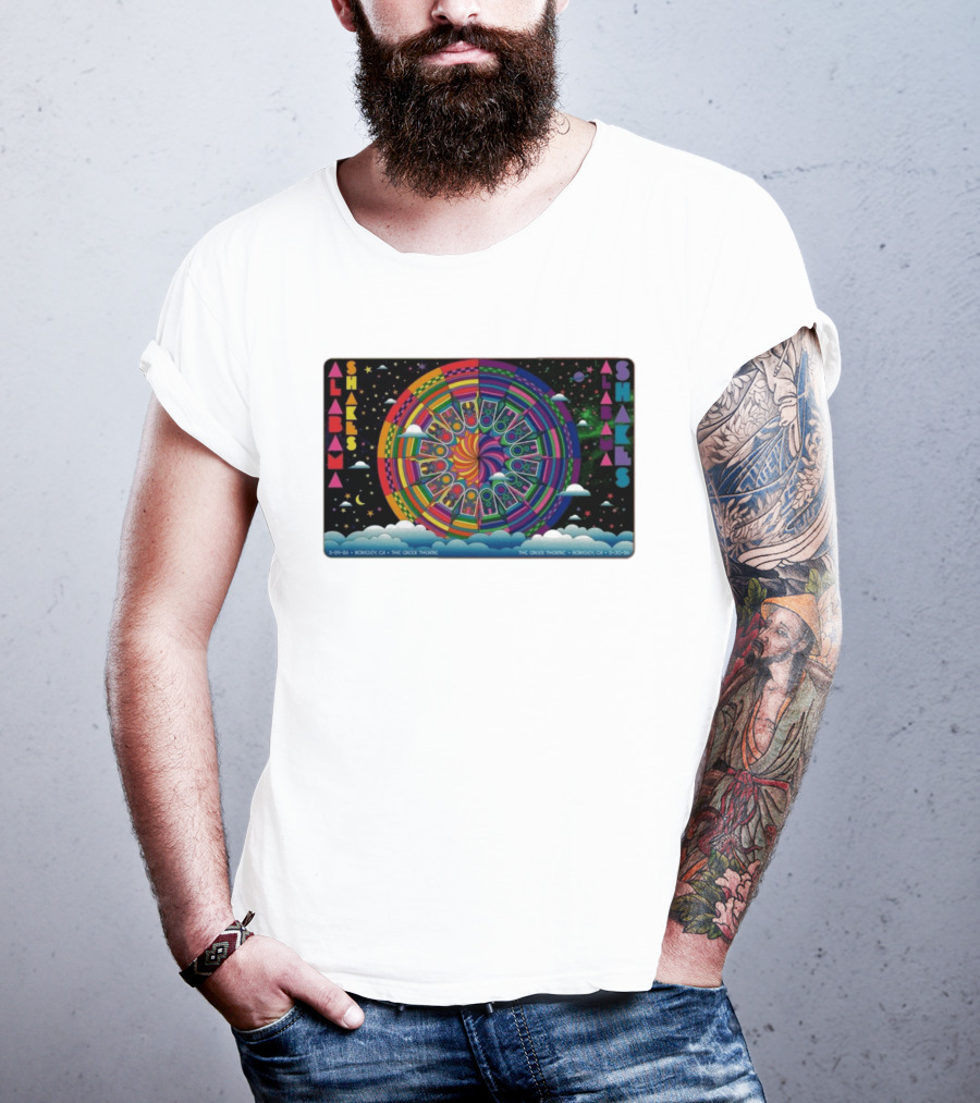 Alabama Shakes Concert The Greek Theatre Berkeley CA 5 29 26 Psychedelic Rainbow Spiral Clouds And Stars T-Shirt
