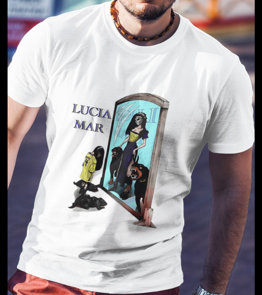 Dungeon Crawler Carl Lucia Mar Mirror Reflection With Dogs T-Shirt
