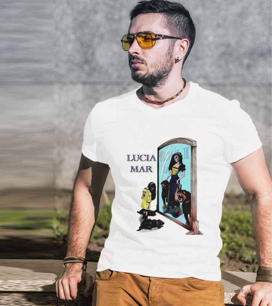 Dungeon Crawler Carl Lucia Mar Mirror Reflection With Dogs T-Shirt