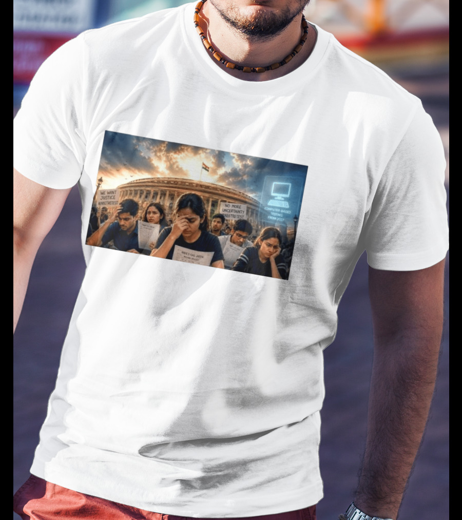 NTA Defends NEET Exam 2021 Retest Before Parliamentary Panel Amid Student Protests T-Shirt
