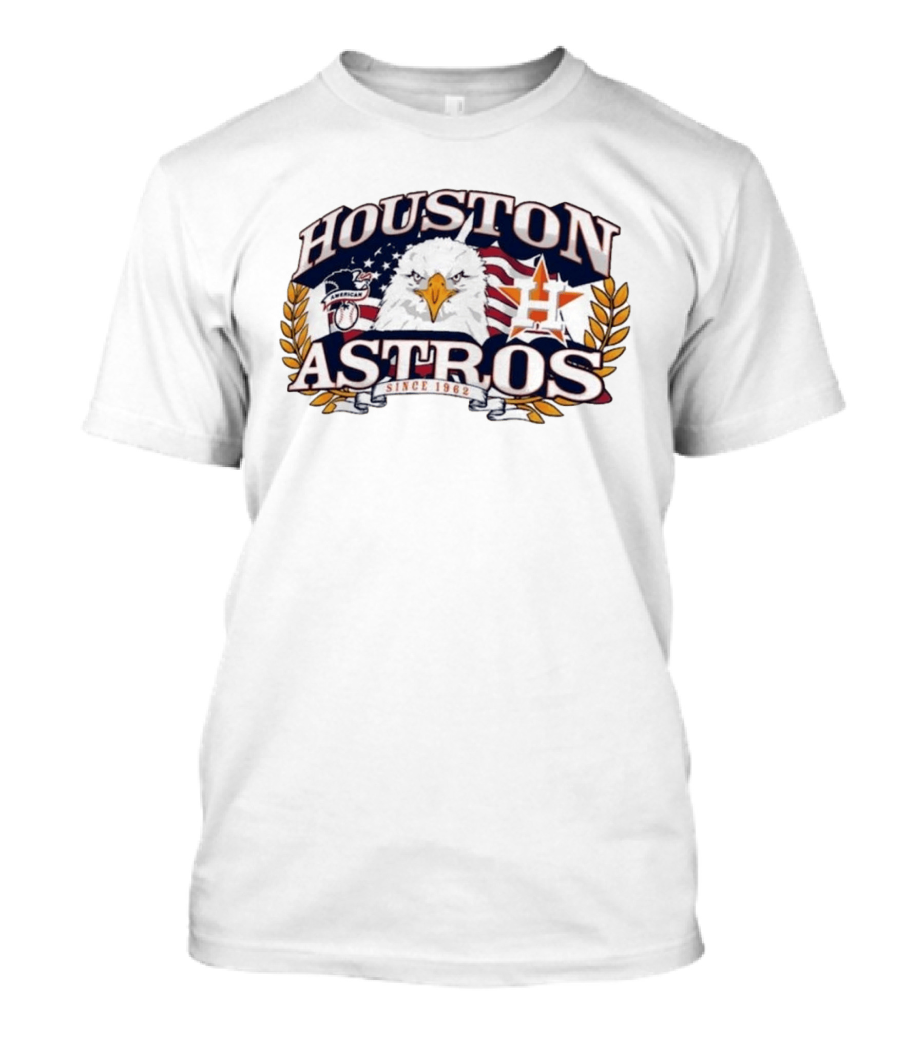 Houston Astros Americana Eagle Since 1962 Patriotic Baseball Fan Gear T-Shirt